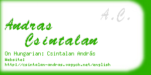 andras csintalan business card